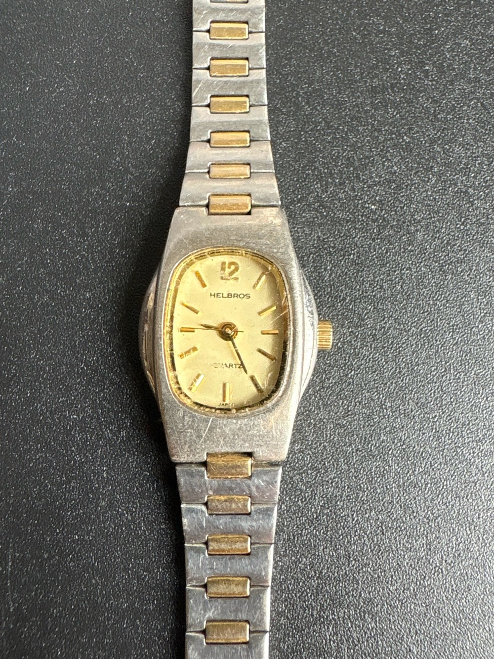 Helbros Two-Tone Women's Quartz Watch - Gold Dial